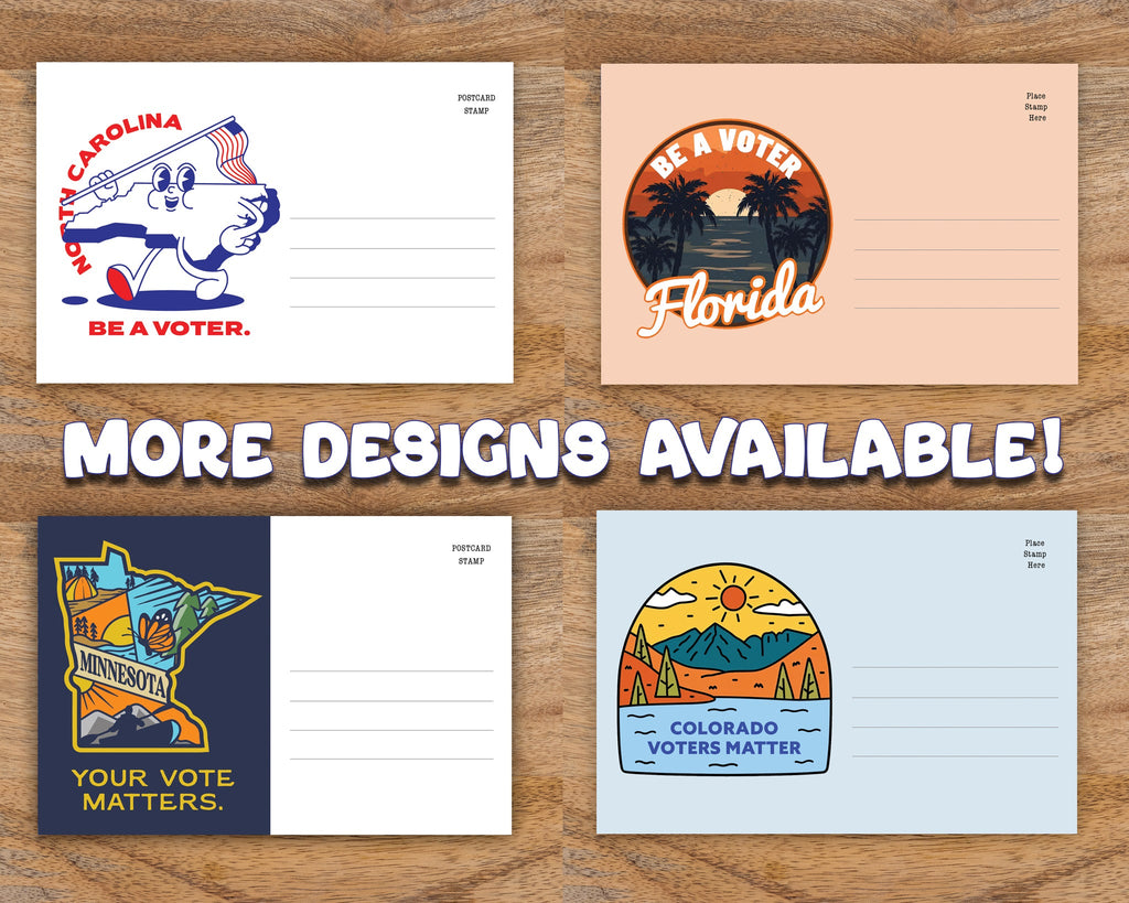 Don't Forget to Vote Postcards - Blank 4x6 Voter Postcards